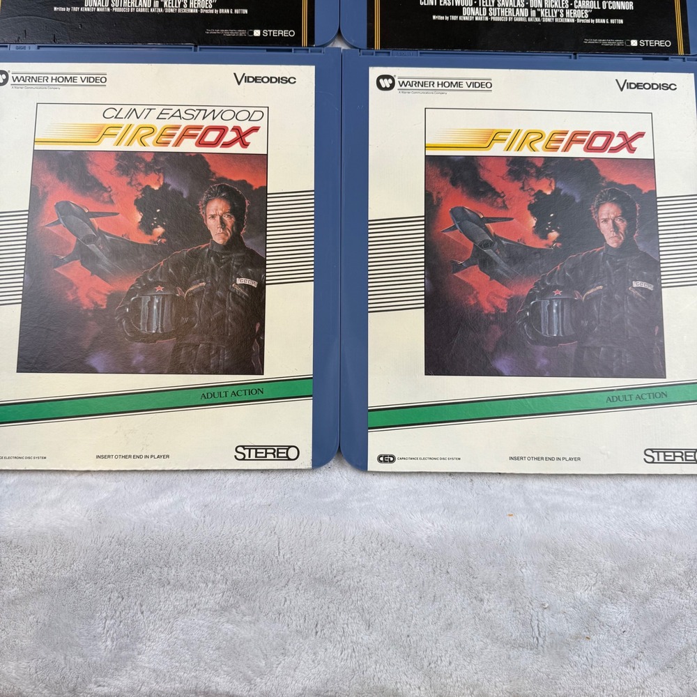 Clint Eastwood Videodisc Lot: Firefox, Kelly's‎ Heroes, Tightrope CED movies - Picture 2 of 5